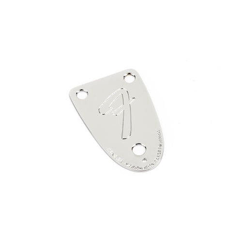 Fender '70s Vintage-Style 3-Bolt "F" Stamped Bass Neck Plate - Chrome