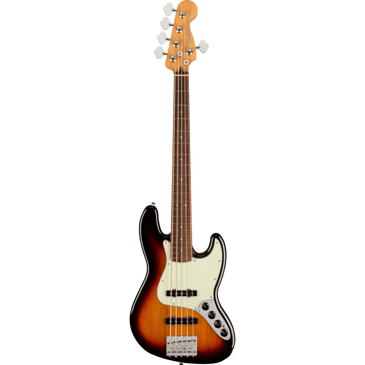 Fender Player Plus Jazz Bass V, Pau Ferro Fingerboard - 3-Tone Sunburst