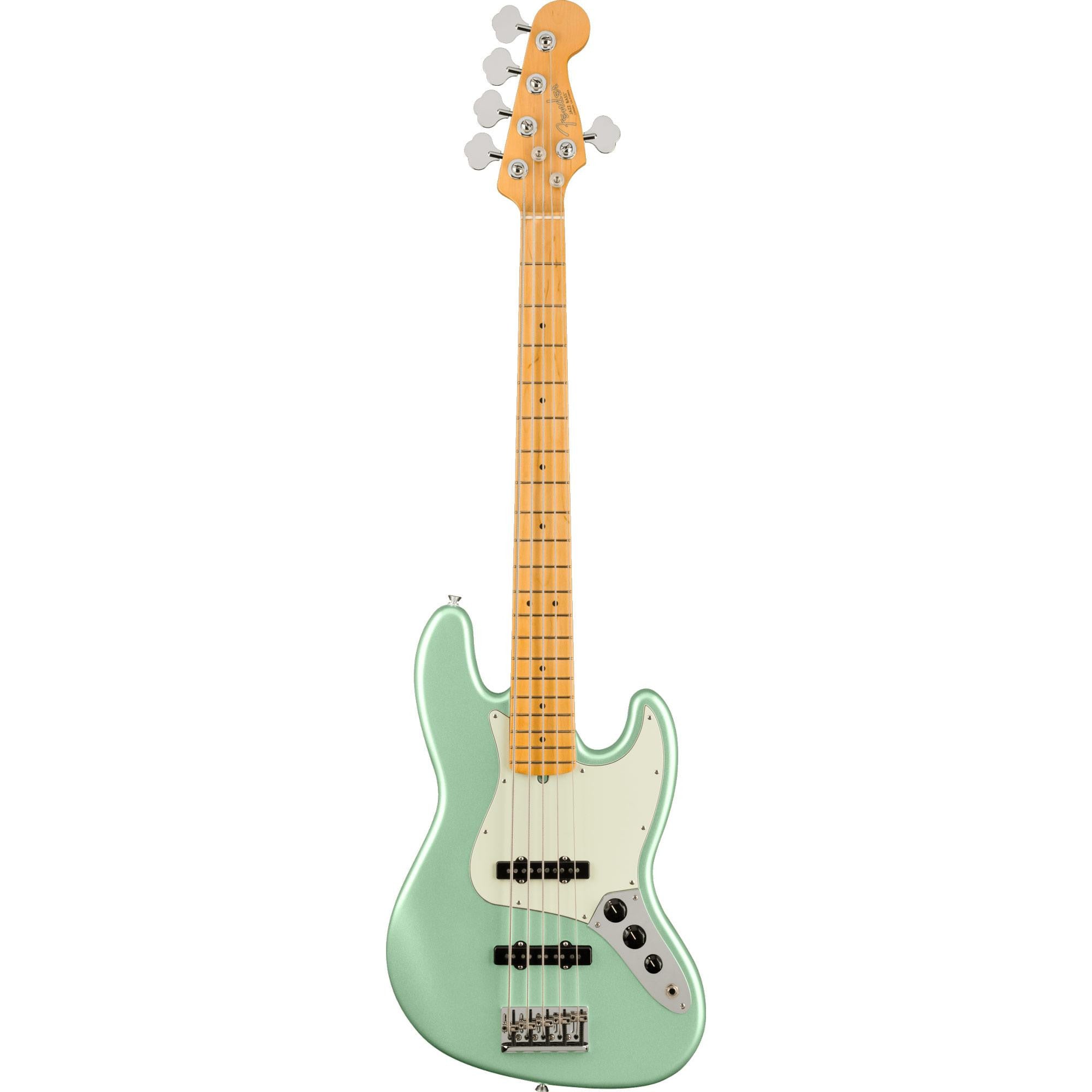 Fender American Professional II Jazz Bass® V, Maple Fingerboard, Mystic Surf Green
