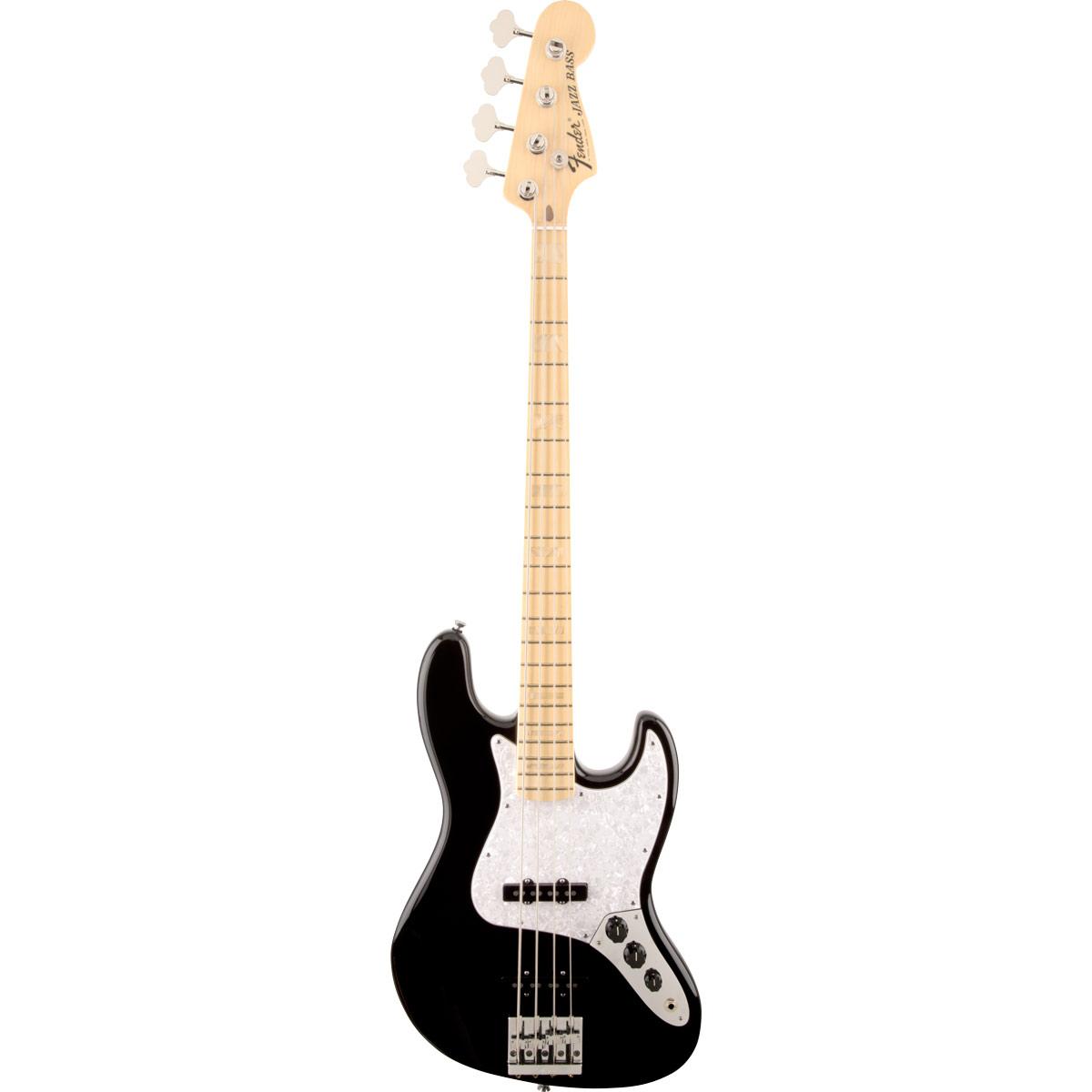 Fender U.S.A. Geddy Lee Jazz Bass, Maple Fingerboard, Black