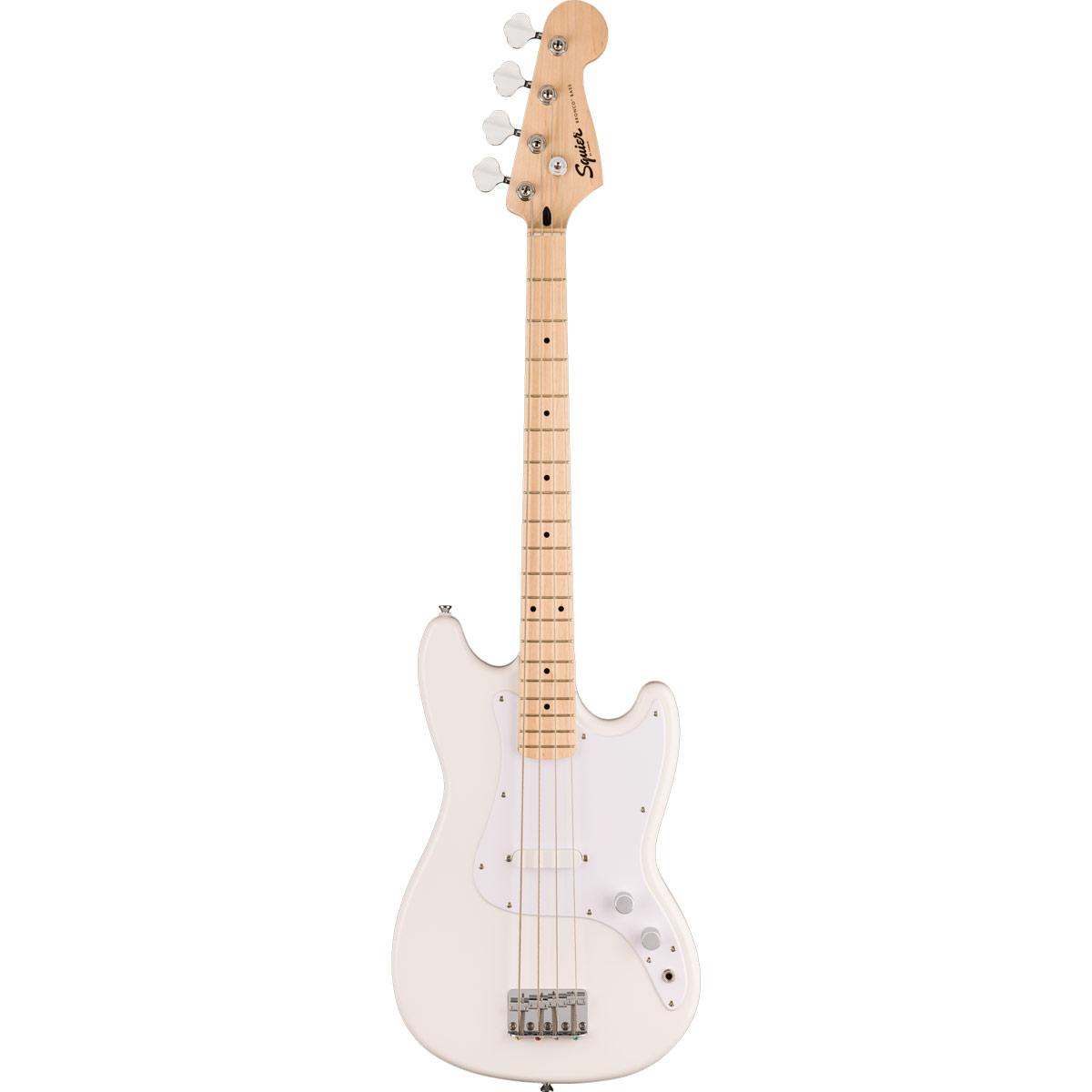 Squier Sonic Bronco Bass, Maple Fingerboard, White Pickguard, Arctic White