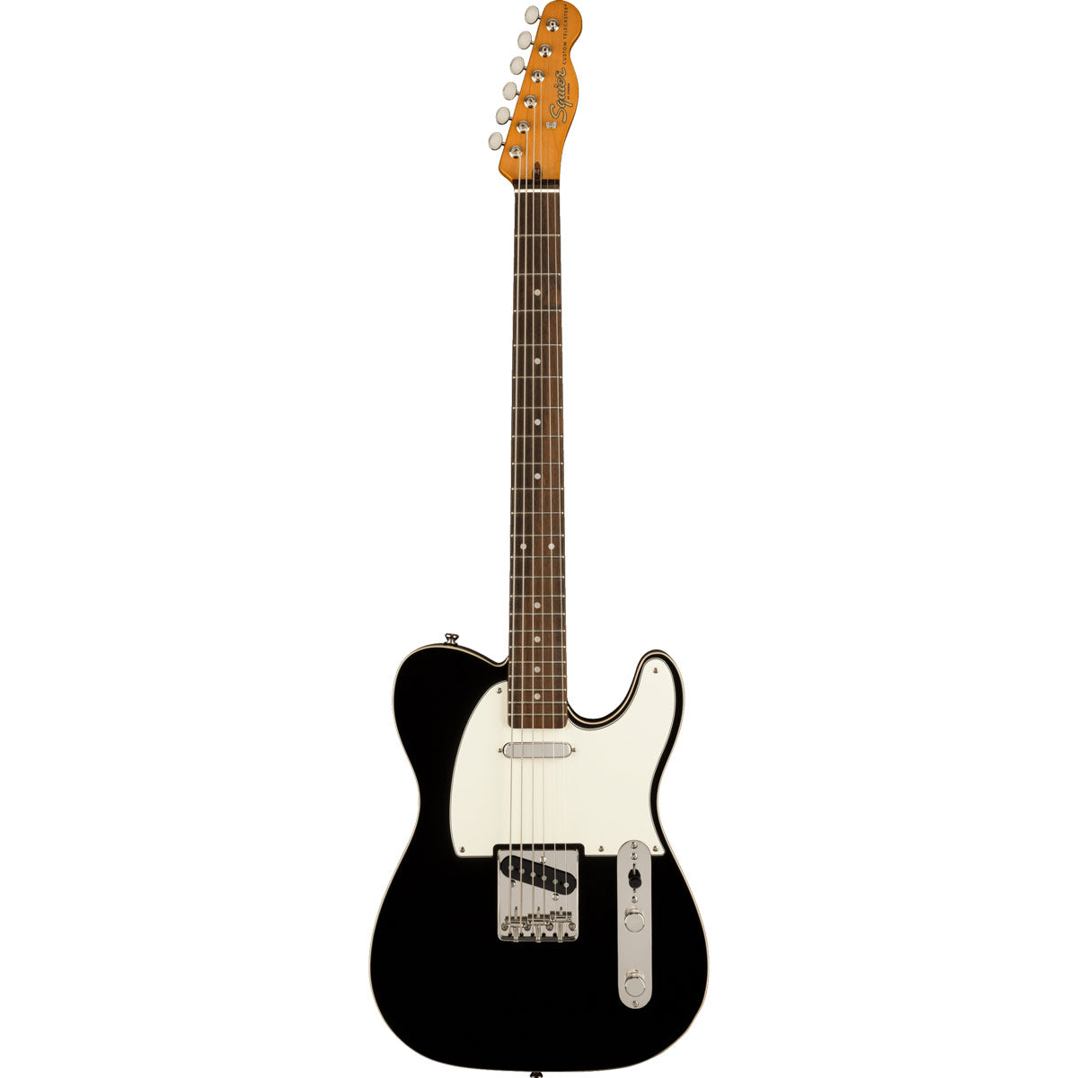 Squier Classic Vibe Baritone Custom Telecaster, Laurel Fingerboard, Parchment Pickguard, Black