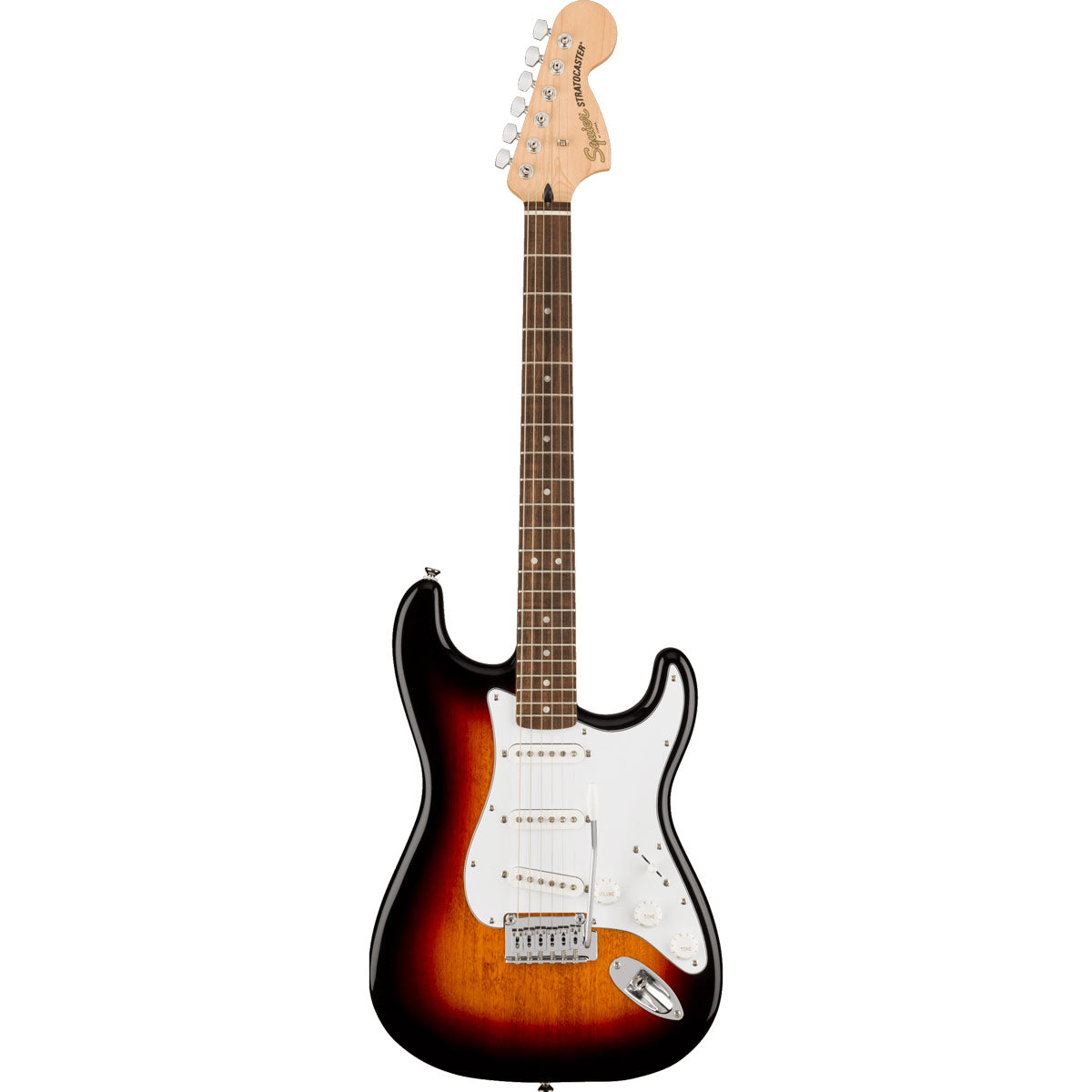 Squier Affinity Series Stratocaster, Laurel Fingerboard, White Pickguard - 3-Color Sunburst