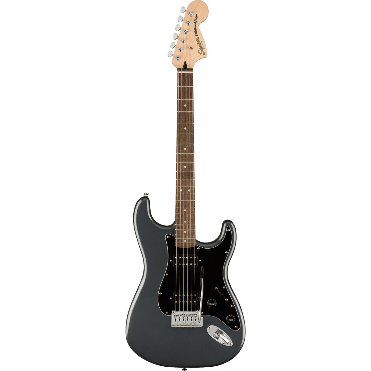 Squier Affinity Series Stratocaster HH, Laurel Fingerboard, Black Pickguard - Charcoal Frost Metallic