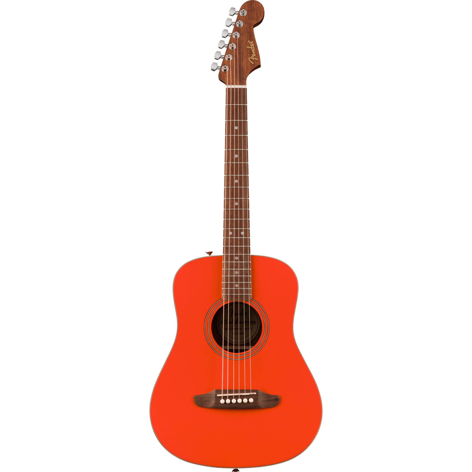 FENDER California Standard Redondo Mini with Bag, Spruce Top, Fiesta Red