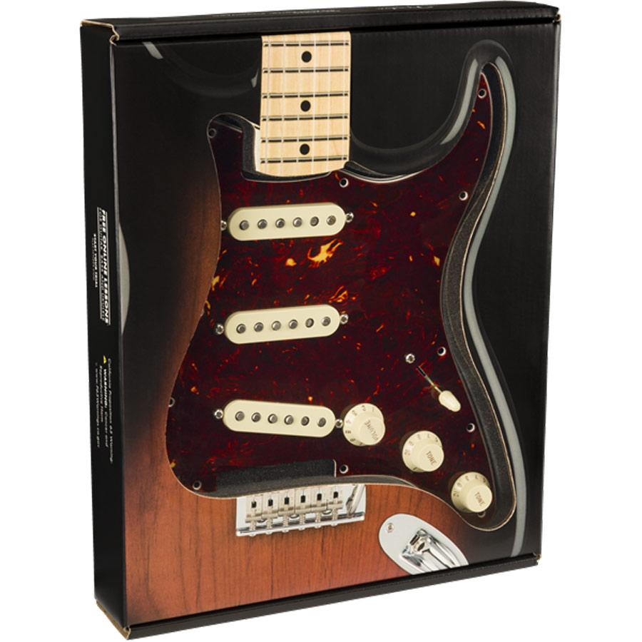 Fender Pre-Wired Strat Pickguard, Original '57/'62 SSS, Tortoise Shell 11 Hole PG