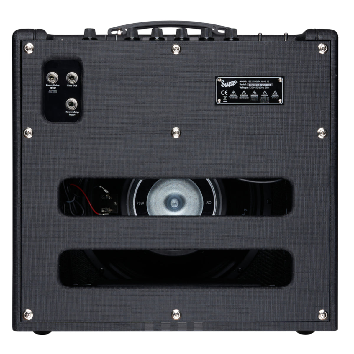 SUPRO 1822RBB Delta King 12 15-Watt 1x12 Guitar Combo Amplifier, Black & Black