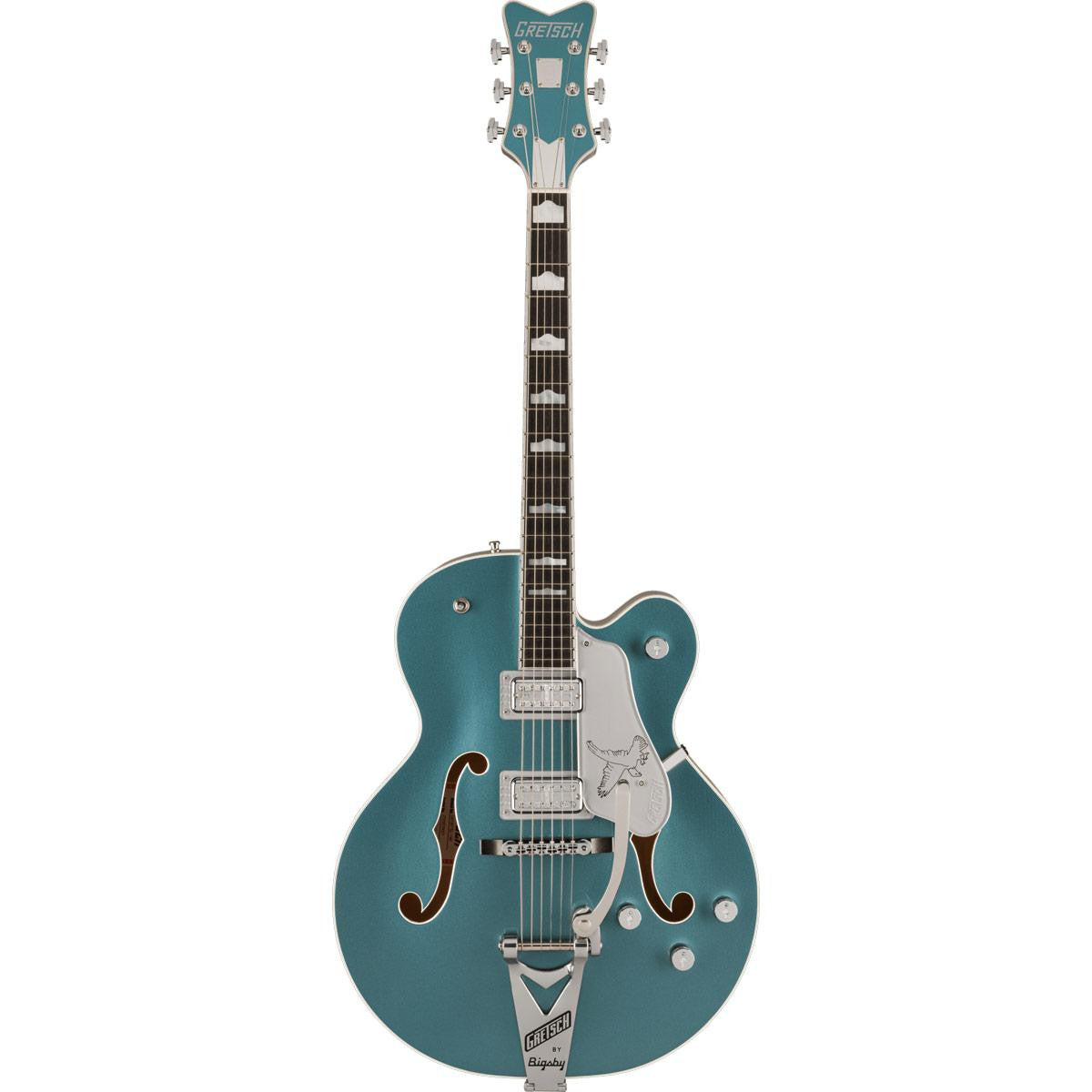 Gretsch G6136T-140 LTD 140th Double Platinum Falcon with String-Thru Bigsby, Ebony Fingerboard, Two-Tone Stone Platinum/Pure Platinum