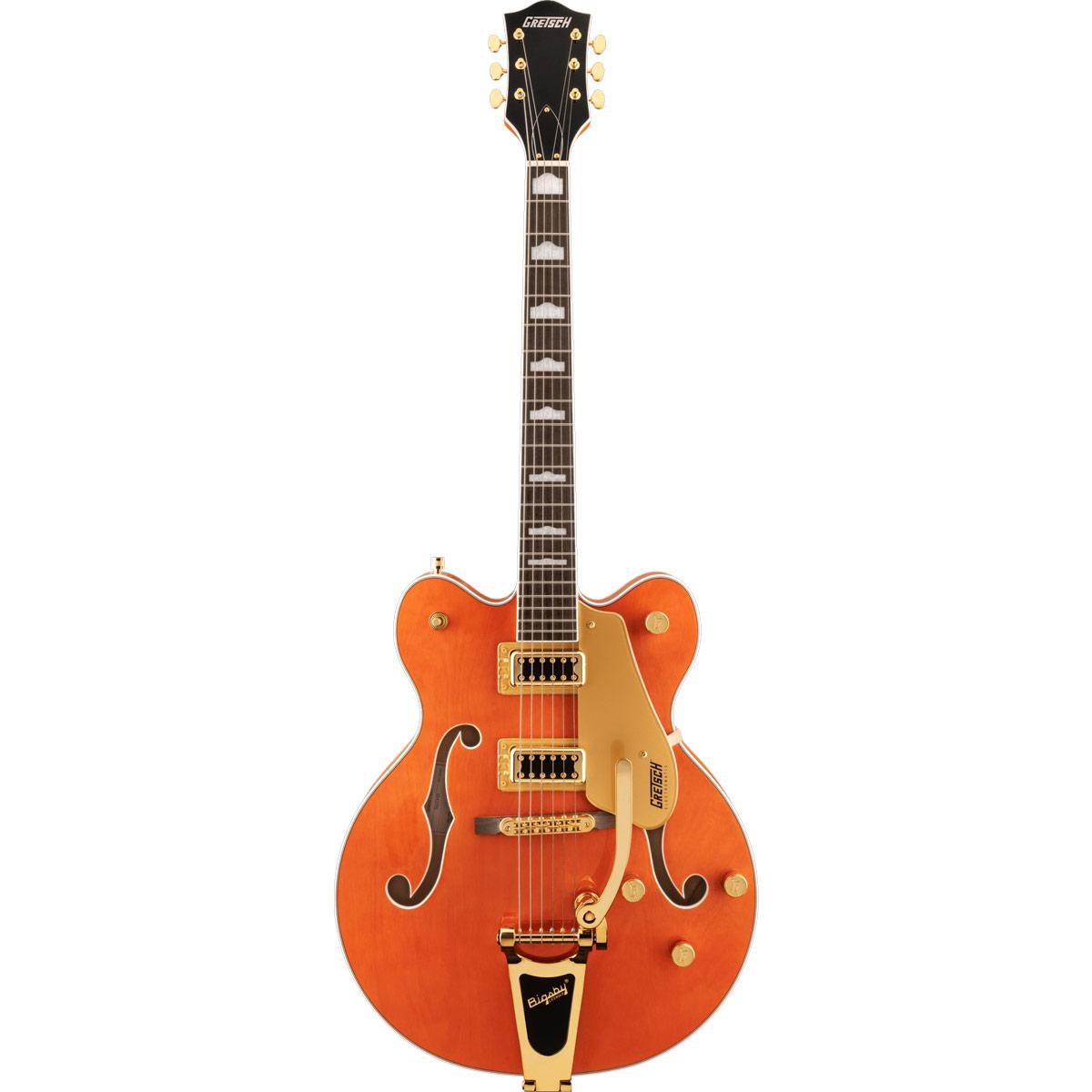 Gretsch G5422TG Electromatic Classic Hollow Body Double-Cut with Bigsby and Gold Hardware, Laurel Fingerboard, Orange Stain
