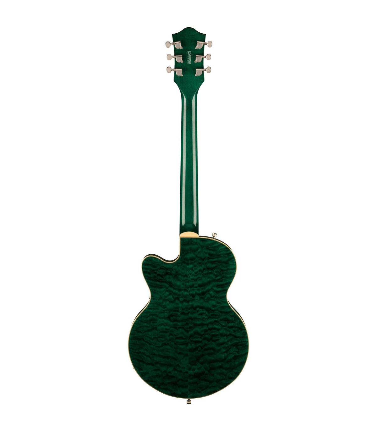 Gretsch Electromatic Center Block Jr. G5655T-QM en érable pommelé à bloc central, simple pan coupé et cordier Bigsby fini Mariana