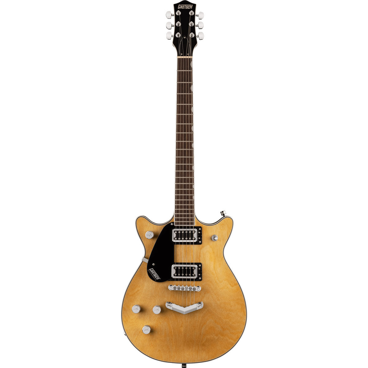 Gretsch G5222LH Electromatic Double Jet BT with V-Stoptail, Left-Handed, Laurel Fingerboard, Natural