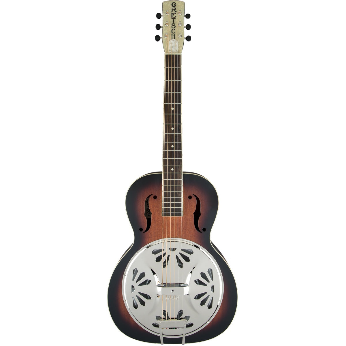 Gretsch G9220 Bobtail Round-Neck A.E., Mahogany Body Spider Cone Resonator Guitar, Fishman Nashville Resonator Pickup - 2-Color Sunburst