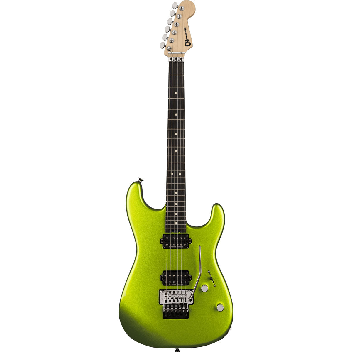 Charvel Pro-Mod San Dimas Style 1 HH FR E, Ebony Fingerboard, Lime Green Metallic