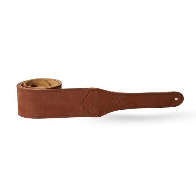 Taylor Guitars 2.5'' Gemstone Strap, Sanded Leather - Medium Brown