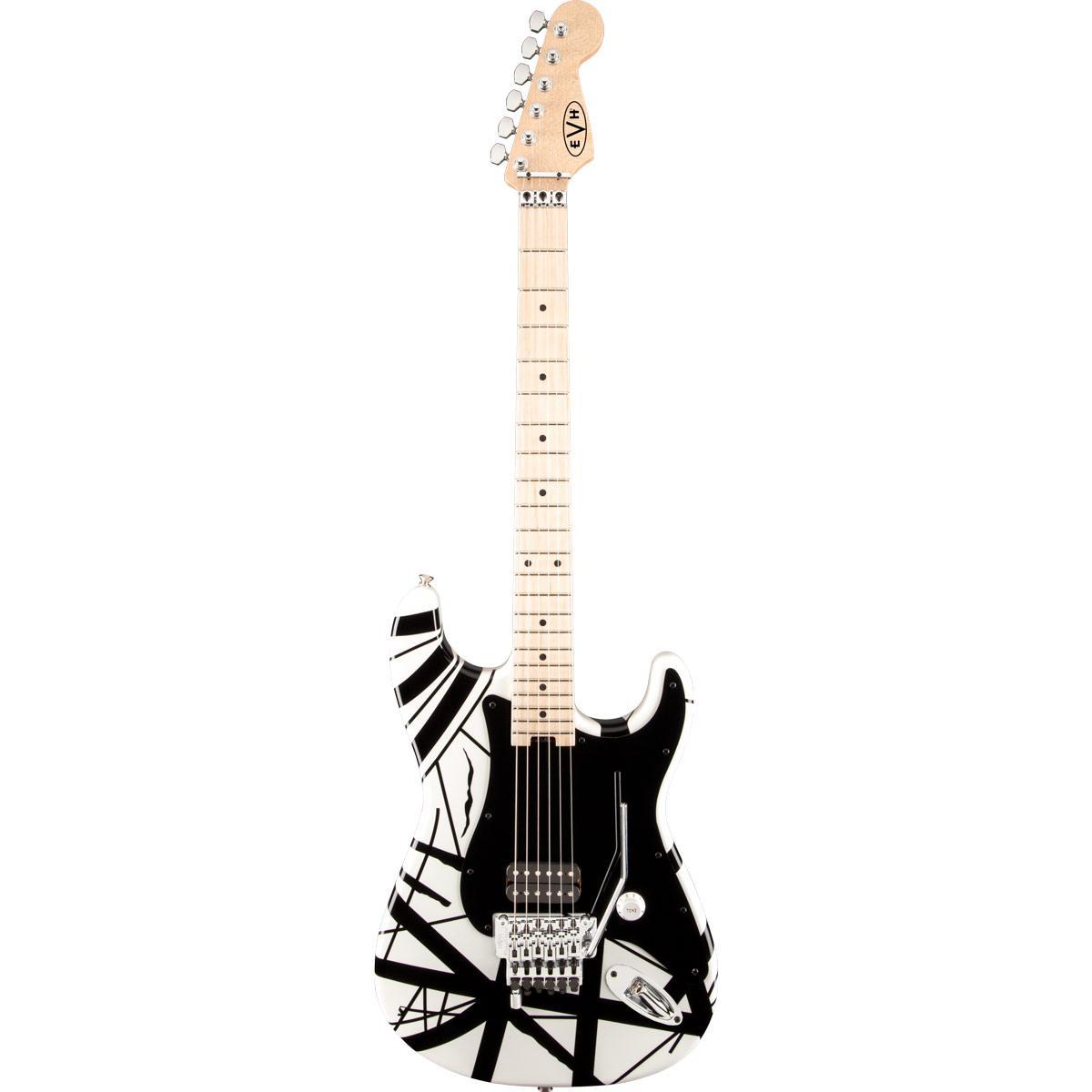 EVH Striped Series - White with Black Stripes