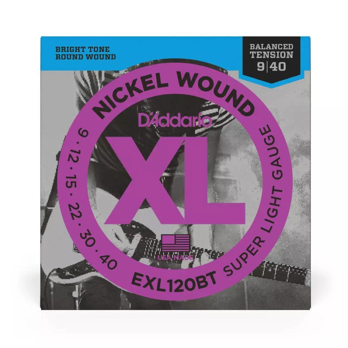 D'Addario EXL120BT - Nickel Wound Balanced Tension Electric Guitar Strings - 9 to 40