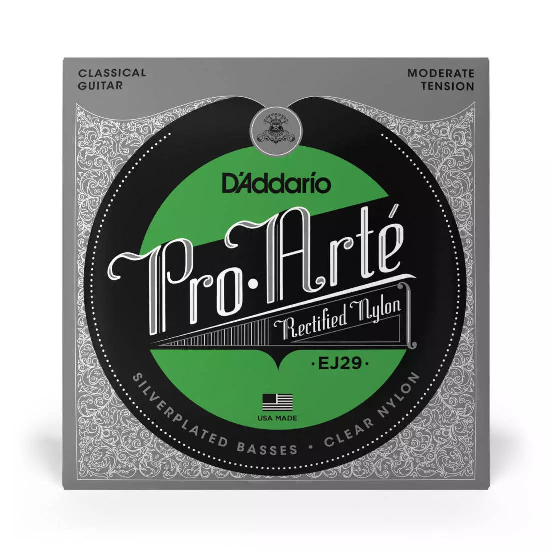 D'Addario EJ29 - Classics Silver Wound/Rectified Clear Nylon - Moderate