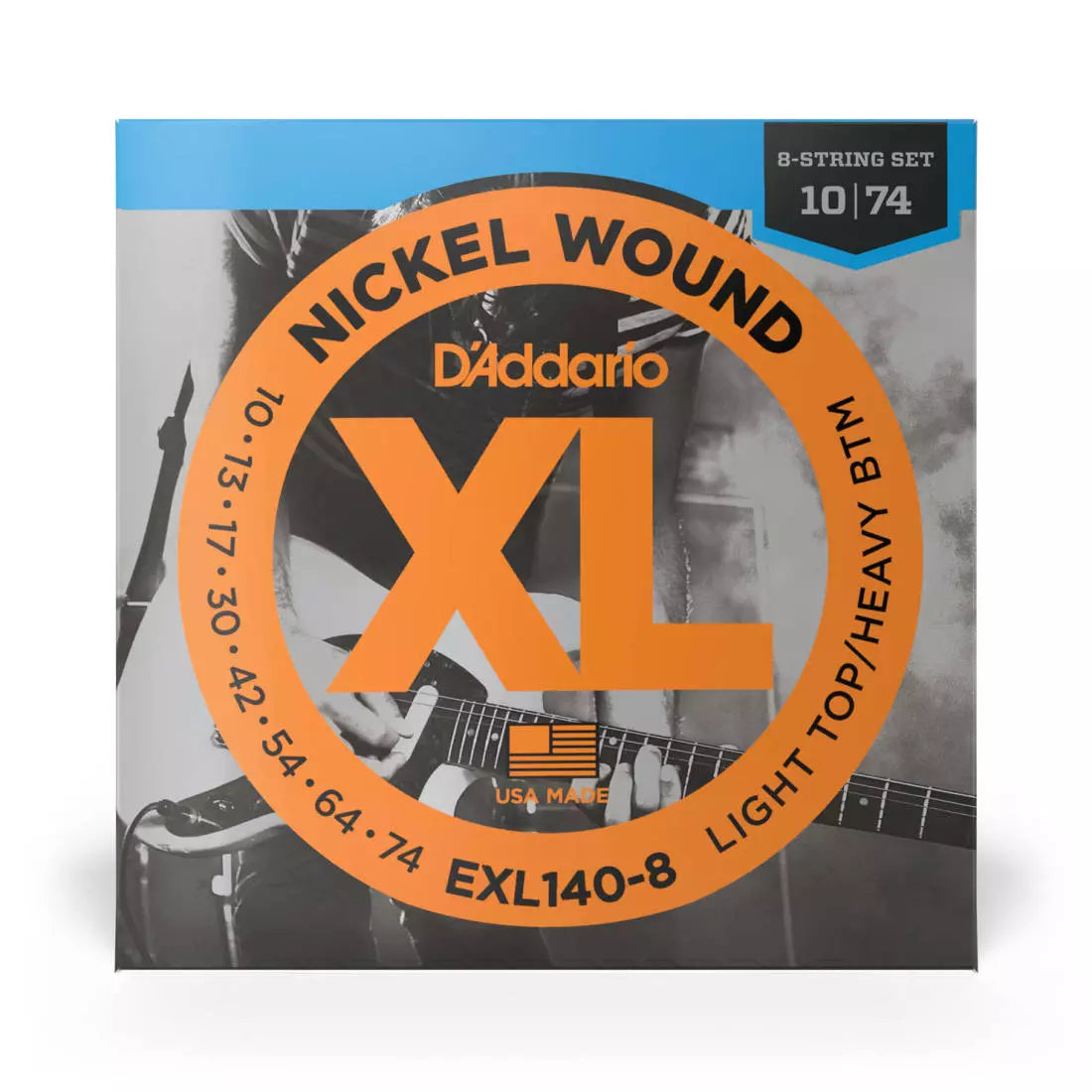D'Addario EXL140-8 - Light Top/Heavy Bottom for Electric 8-String