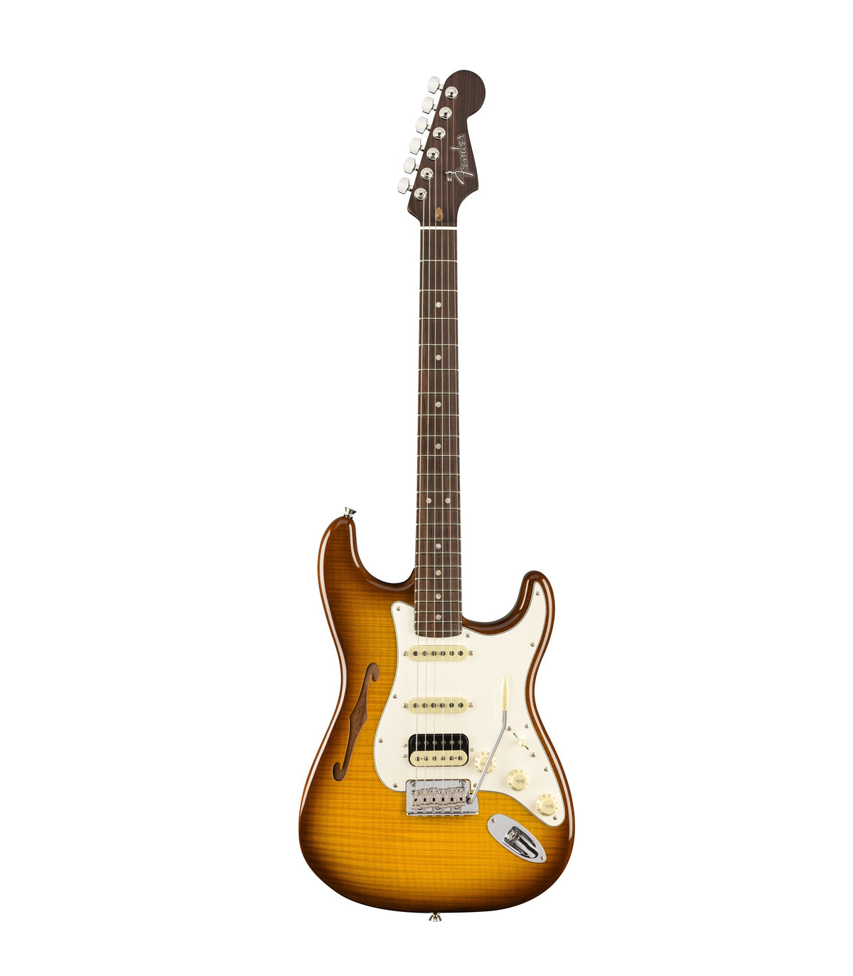 Fender Rarities Flame Maple Top Stratocaster HSS Thinline Violin Burst