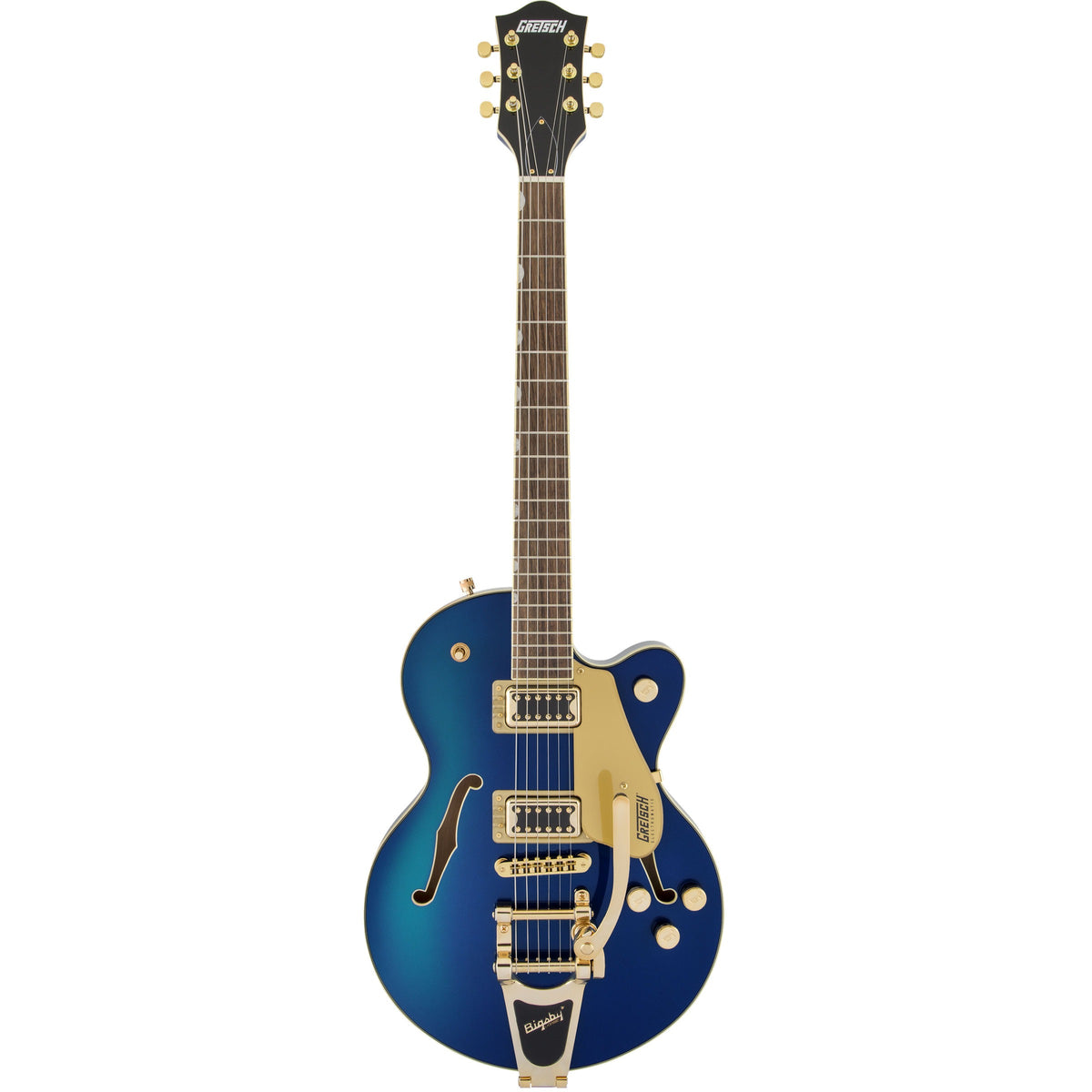 GRETSCH G5655TG ELECTROMATIC CENTER BLOCK JR. SINGLE-CUT WITH BIGSBY AND GOLD HARDWARE Azure Metallic