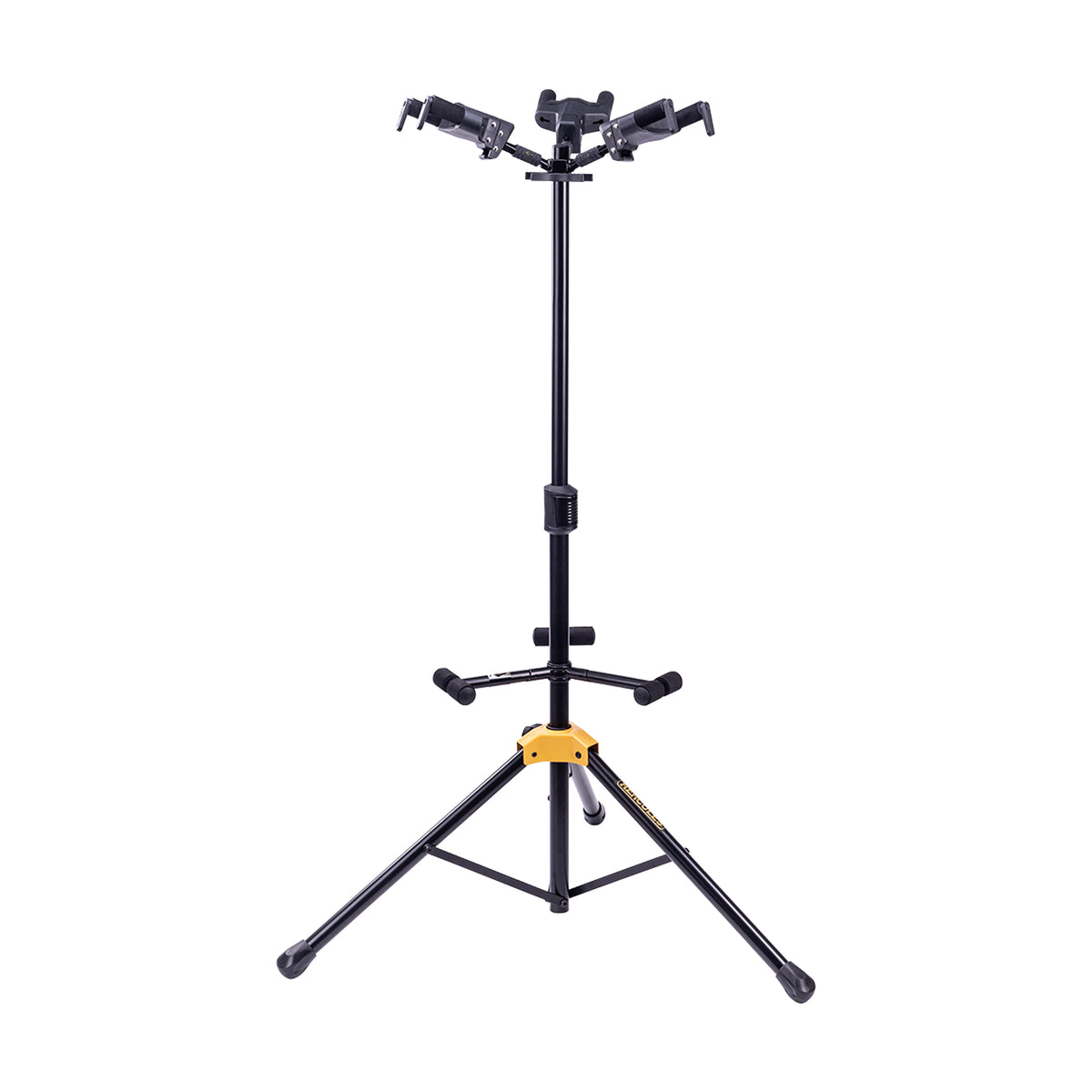 HERCULES GS432B PLUS AUTO GRIP SYSTEM (AGS) TRIPLE GUITAR STAND, FOLDABLE BACKREST