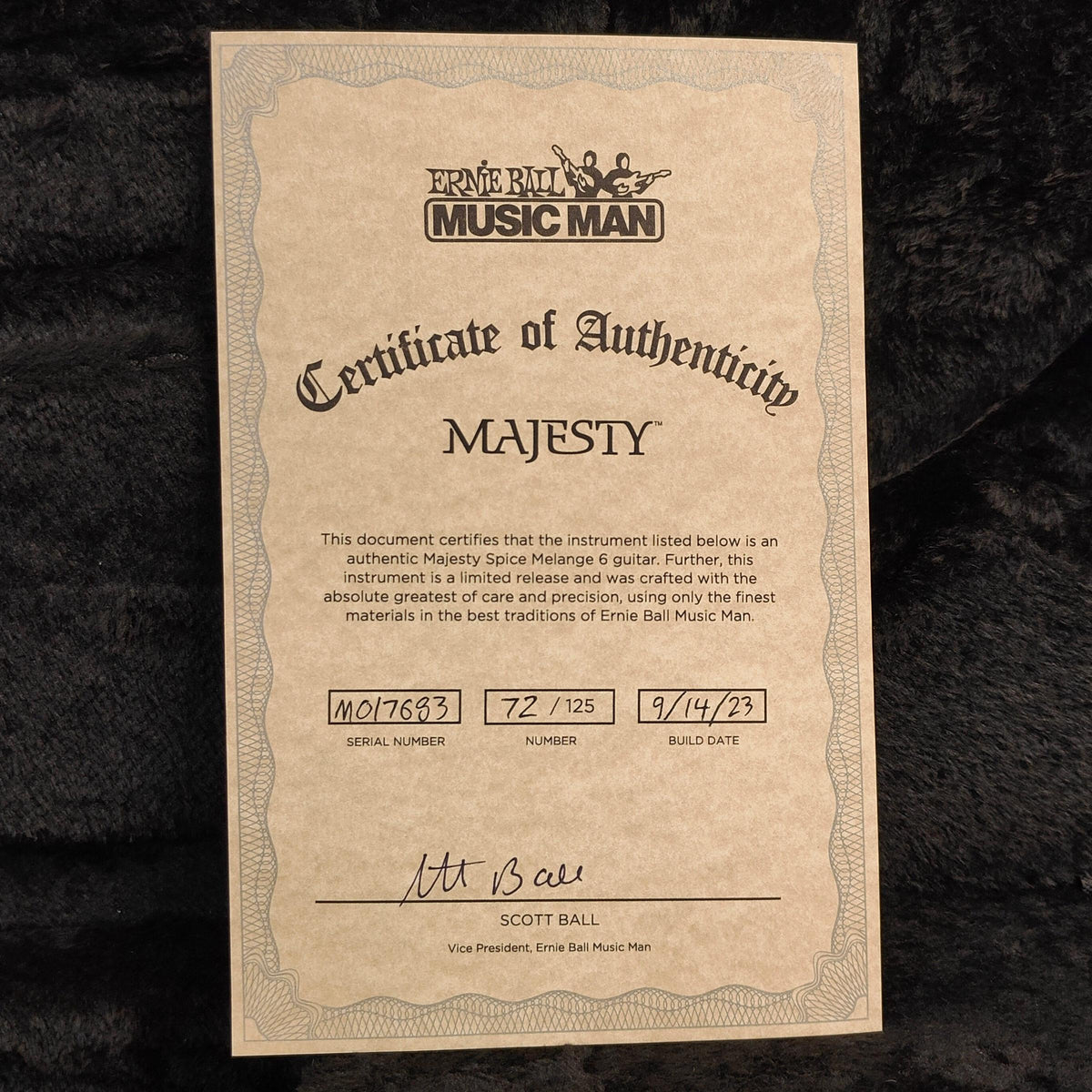Ernie Ball Music Man John Petrucci Limited-edition Maple Top Majesty 6 Electric Guitar, Spice Melange