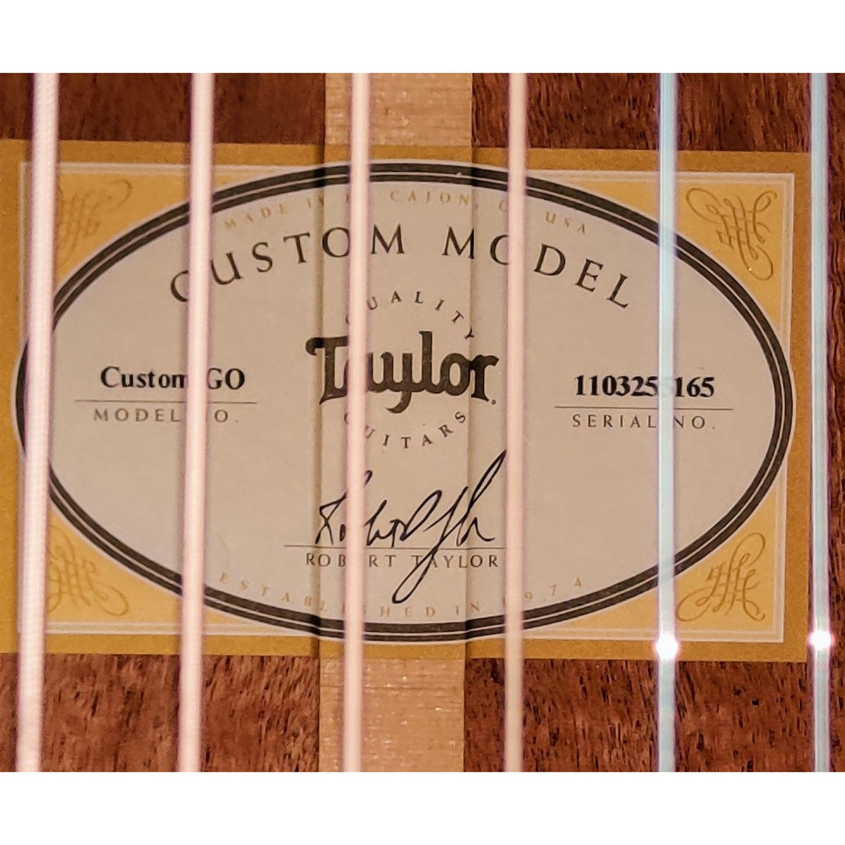 Taylor Custom Shop Acoustic Grand Orchestra w/ Florentine Cutaway, Flame Mahogany - Natural