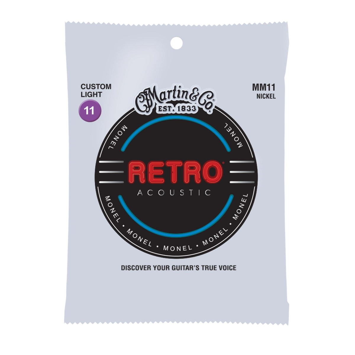 Martin Guitars MM11 Retro Acoustic Guitar Strings - Custom Light 11-52