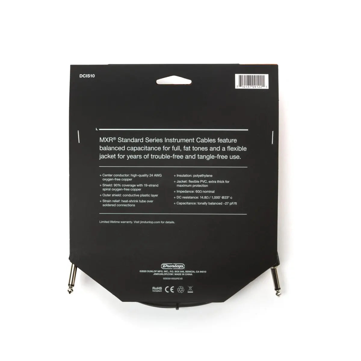 MXR – DCIS10 – 10′ Straight Standard Instrument Cable