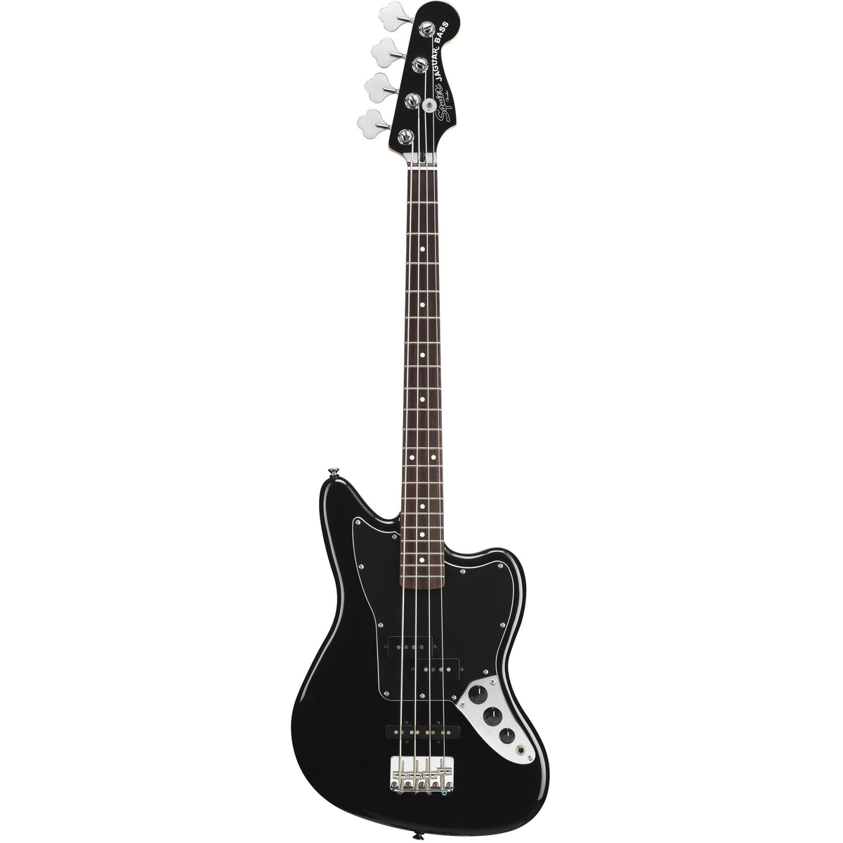 Vintage Modified Jaguar Bass Special SS, Laurel Fingerboard - Black