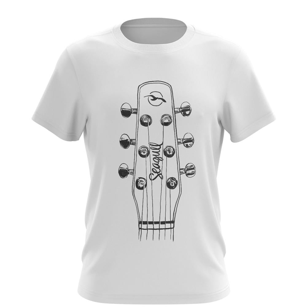 SEAGULL T-Shirt Headstock - White