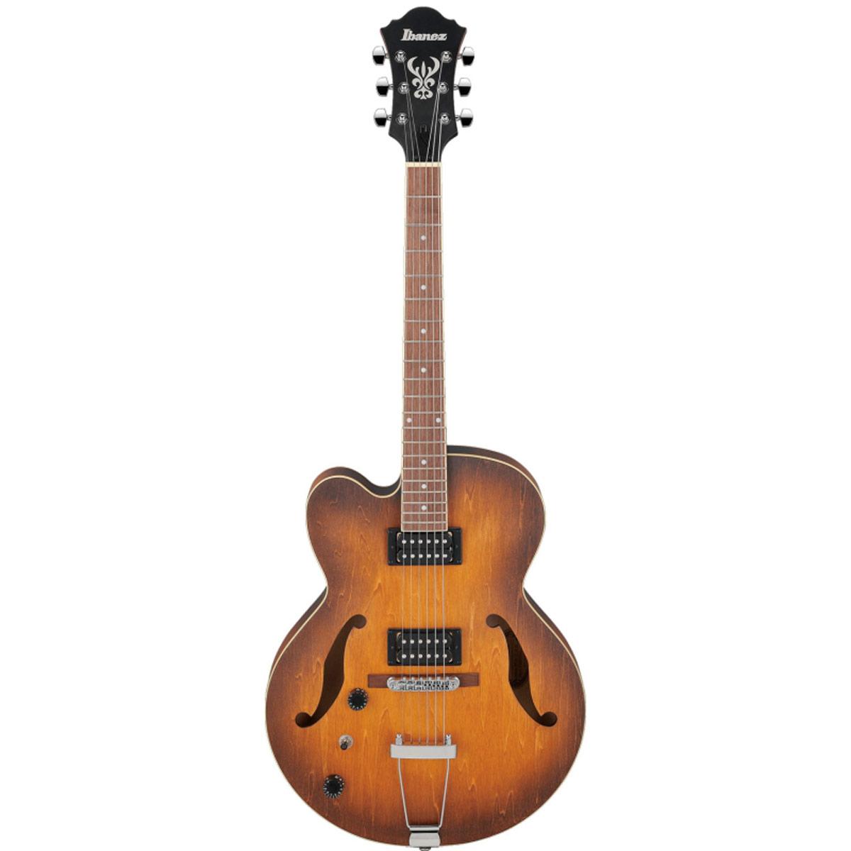 Ibanez AF55 Artcore Hollowbody Guitar Left Hand– Tobacco Flat