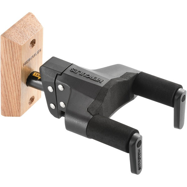 HERCULES AUTO GRIP SYSTEM (AGS) GUITAR HANGER, WOOD BASE, SHORT ARM, GSP38WB PLUS