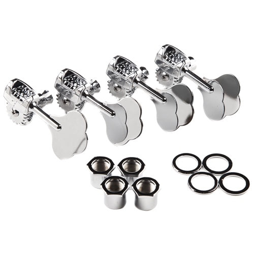 Fender Deluxe "F" Stamp Bass Tuning Machines, (4) - Chrome
