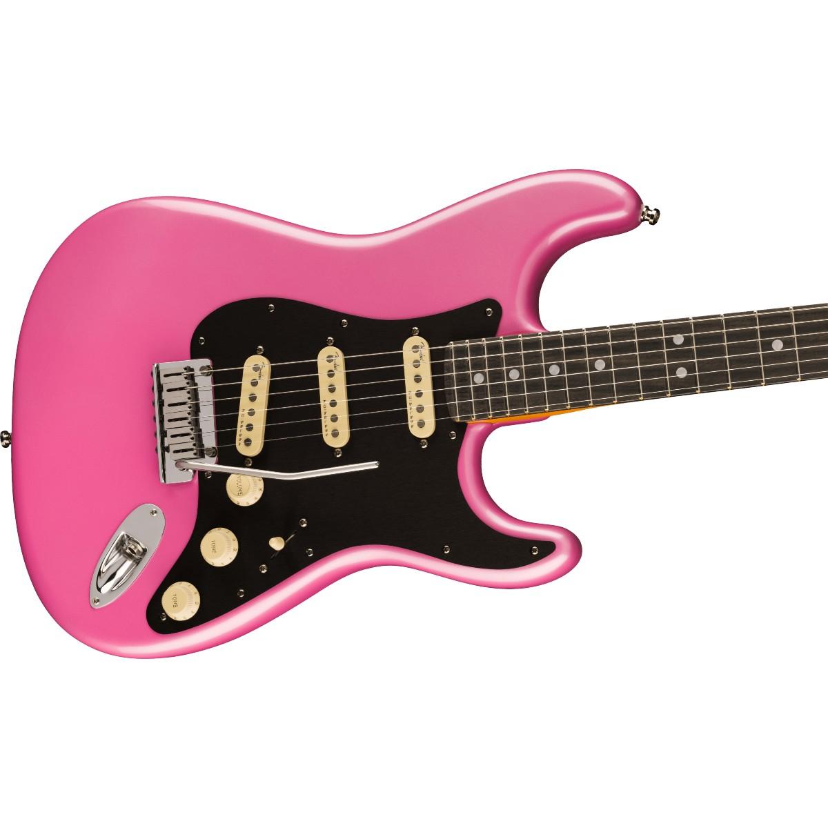 Fender American Ultra Stratocaster®, Ebony Fingerboard, Bubble Gum Metallic *Canadian Exclusive