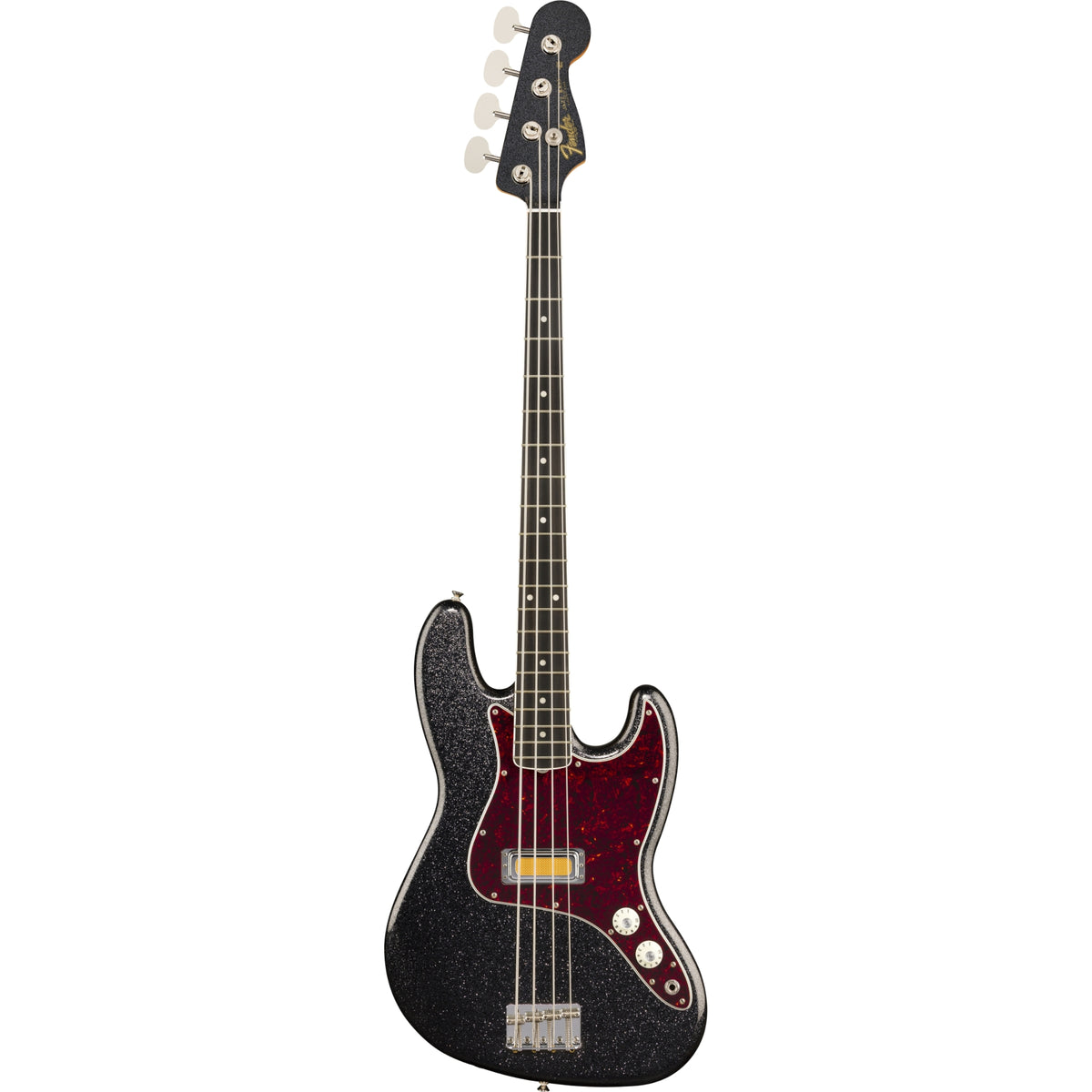 FENDER Limited Edition Gold Foil Jazz Bass, Black Sparkle