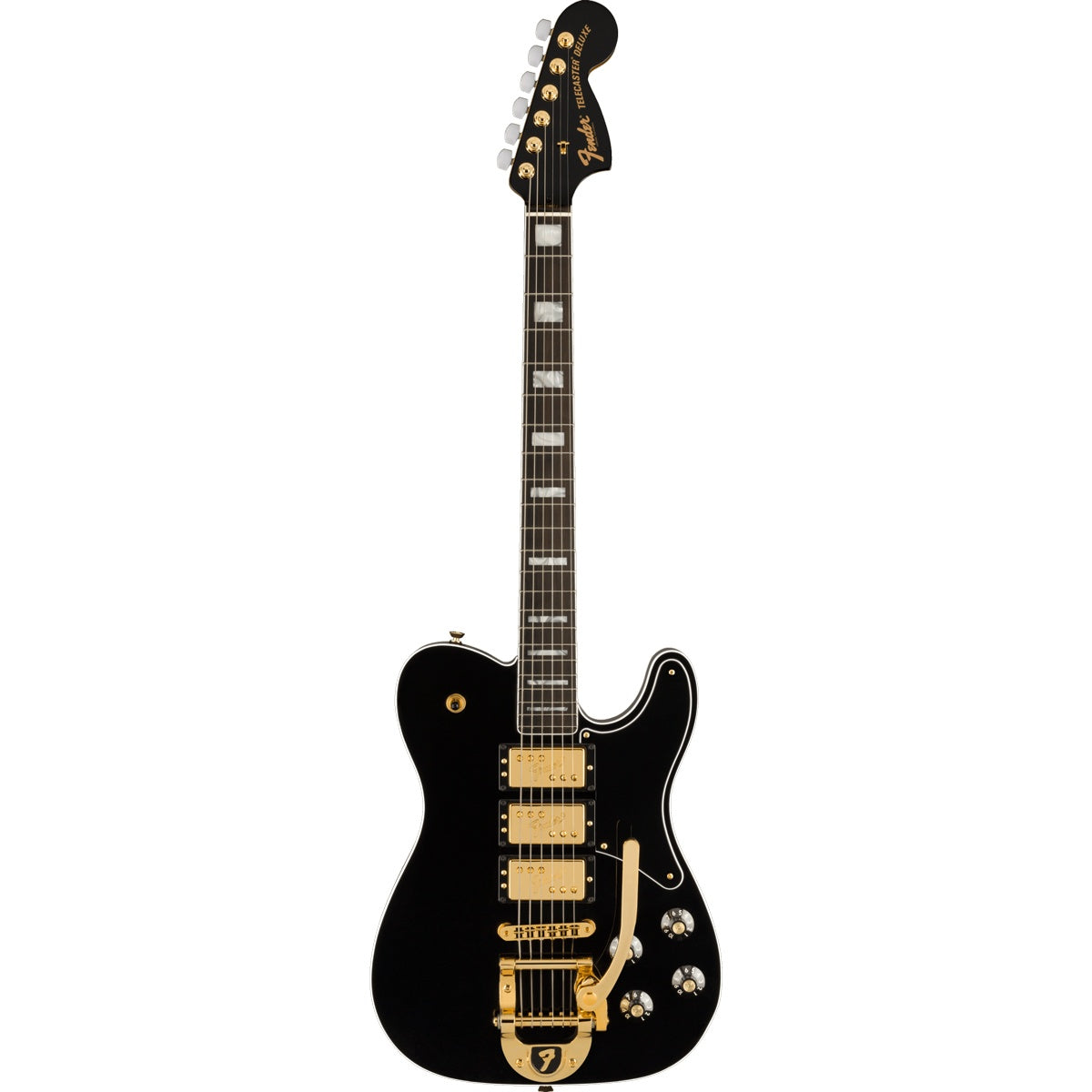 Fender Parallel Universe Volume II Troublemaker Tele Deluxe with Bigsby, Ebony Fingerboard - Black