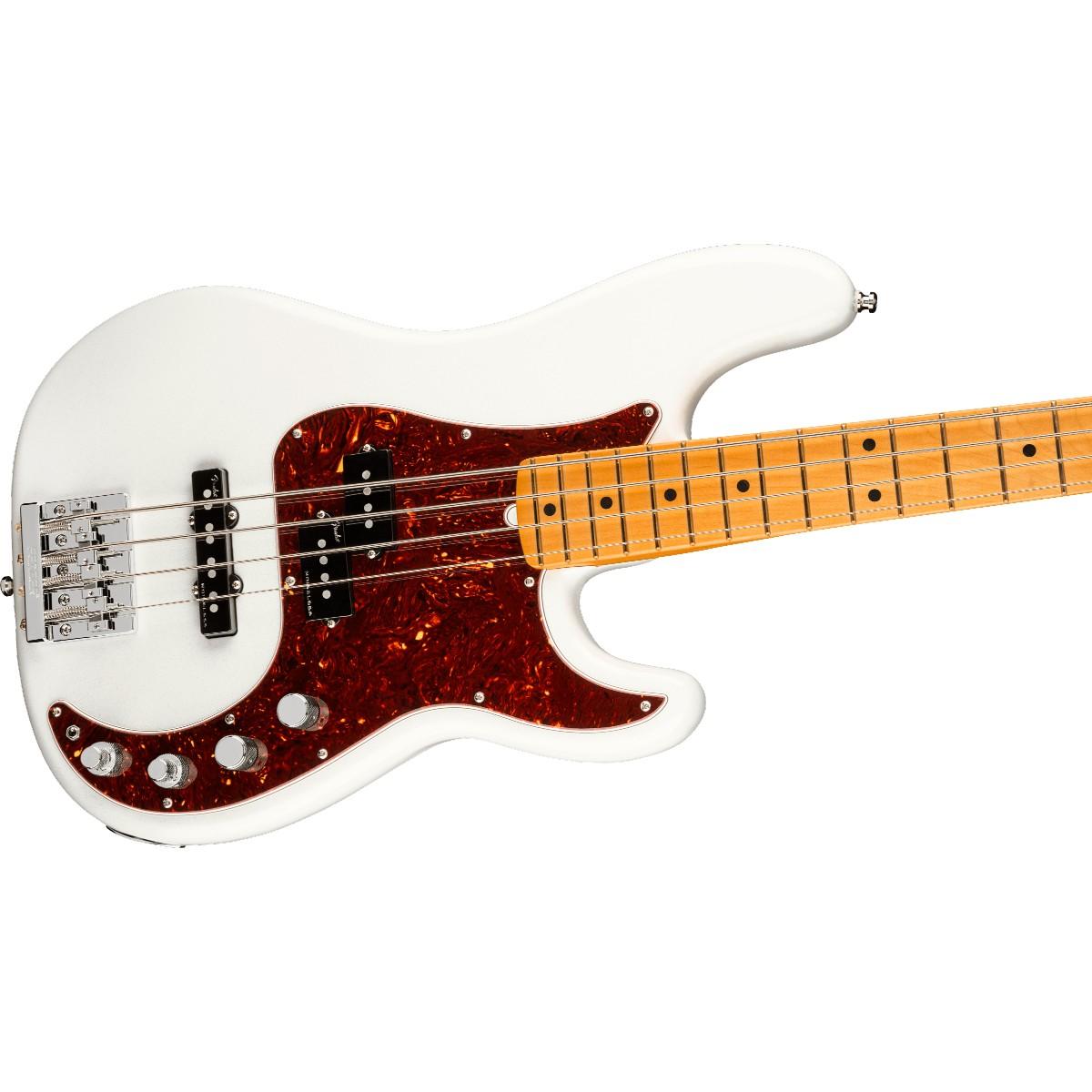 Fender American Ultra Precision Bass®, Maple Fingerboard, Arctic Pearl