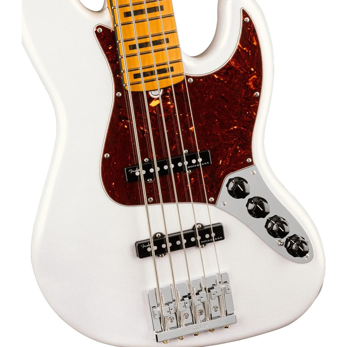Fender American Ultra Jazz Bass® V, Maple Fingerboard, Arctic Pearl