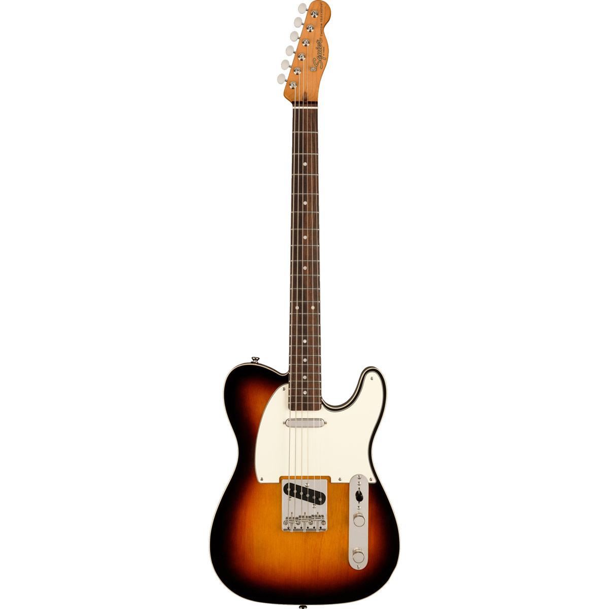 Squier Classic Vibe Baritone Custom Telecaster, Laurel Fingerboard, Parchment Pickguard - 3-Color Sunburst