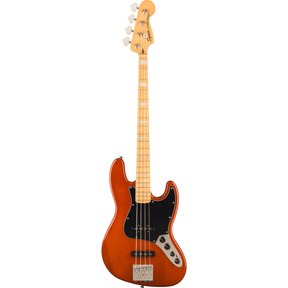 SQUIER Classic Vibe Active '70s Jazz Bass, Maple Fingerboard, Black Pickguard, Mocha