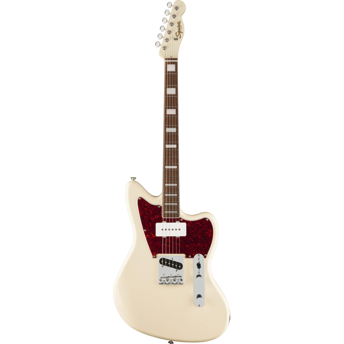 SQUIER Limited Edition Paranormal Offset Telecaster SJ, Laurel Fingerboard, Tortoiseshell Pickguard, Olympic White