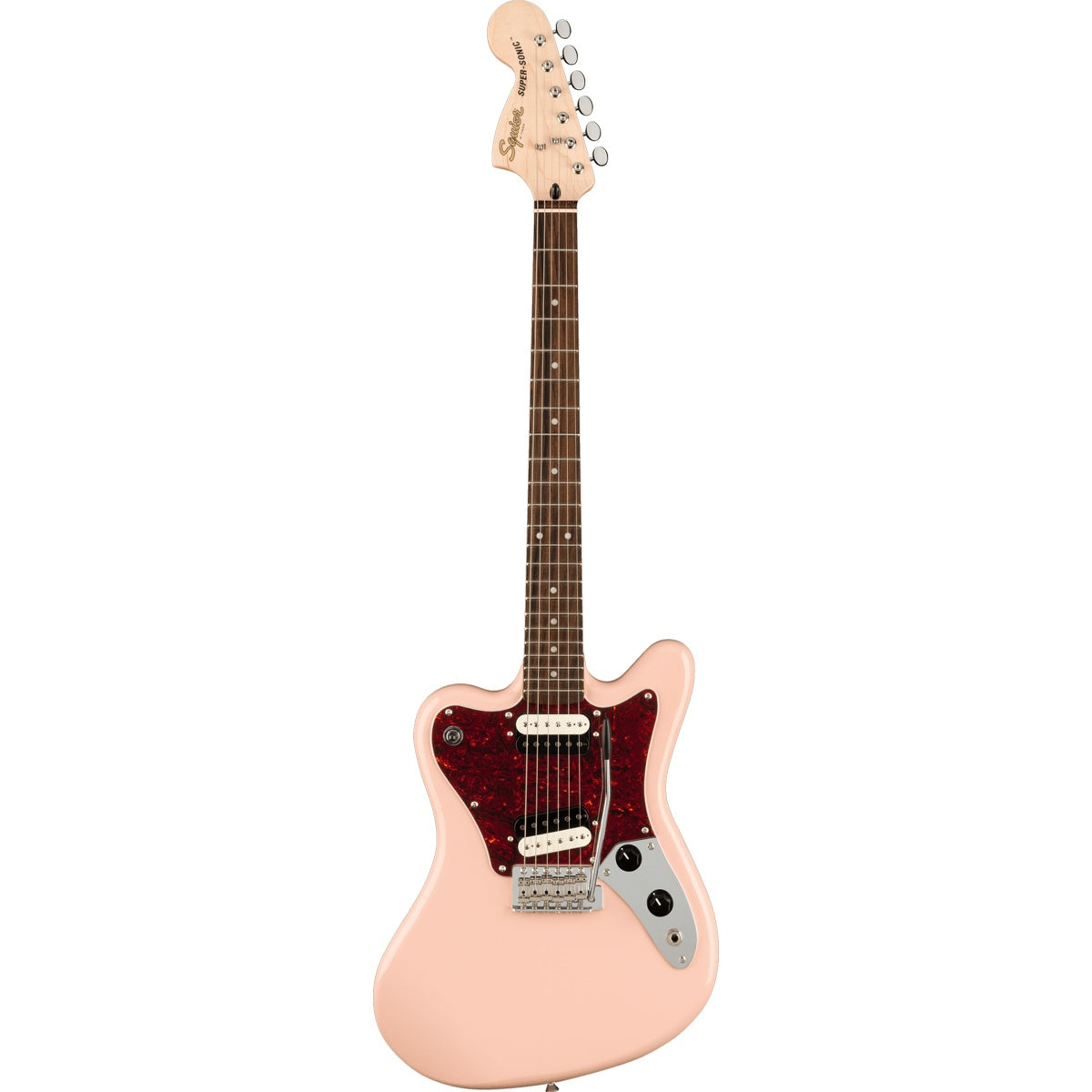 Squier Paranormal Super-Sonic, Laurel Fingerboard, Tortoiseshell Pickguard - Shell Pink