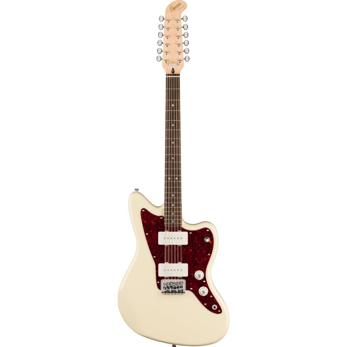 Squier Paranormal Jazzmaster XII, Laurel Fingerboard, Tortoiseshell Pickguard, Olympic White