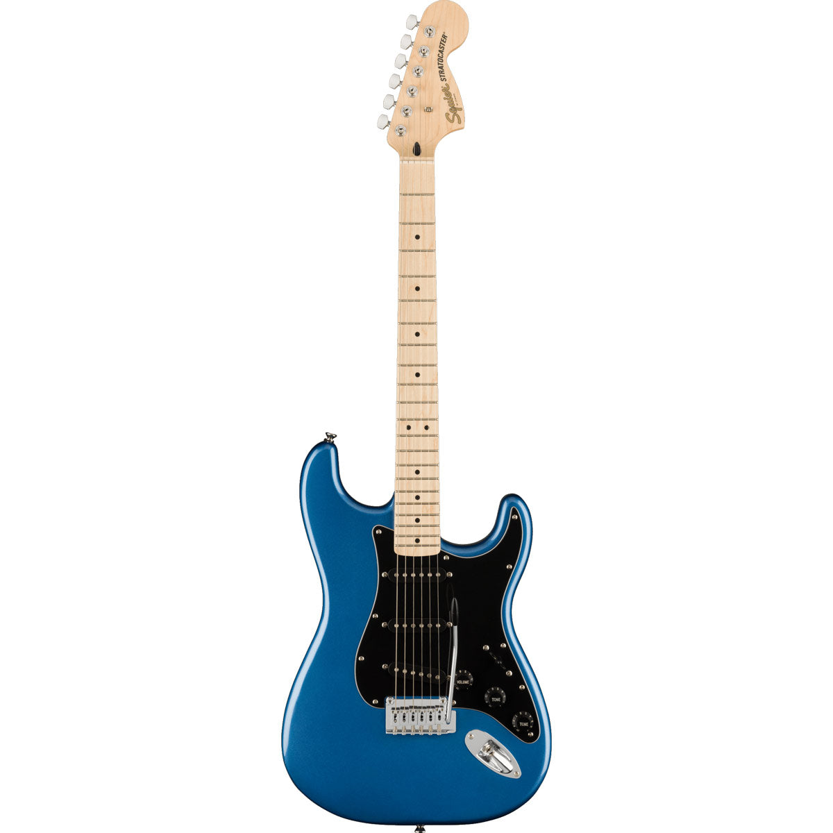 Squier Affinity Series Stratocaster, Maple Fingerboard, Black Pickguard - Lake Placid Blue