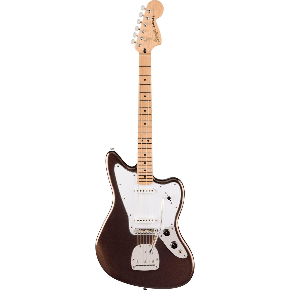 SQUIER Affinity Series Jaguar, Maple Fingerboard, White Pickguard, Mystic Metallic Brown