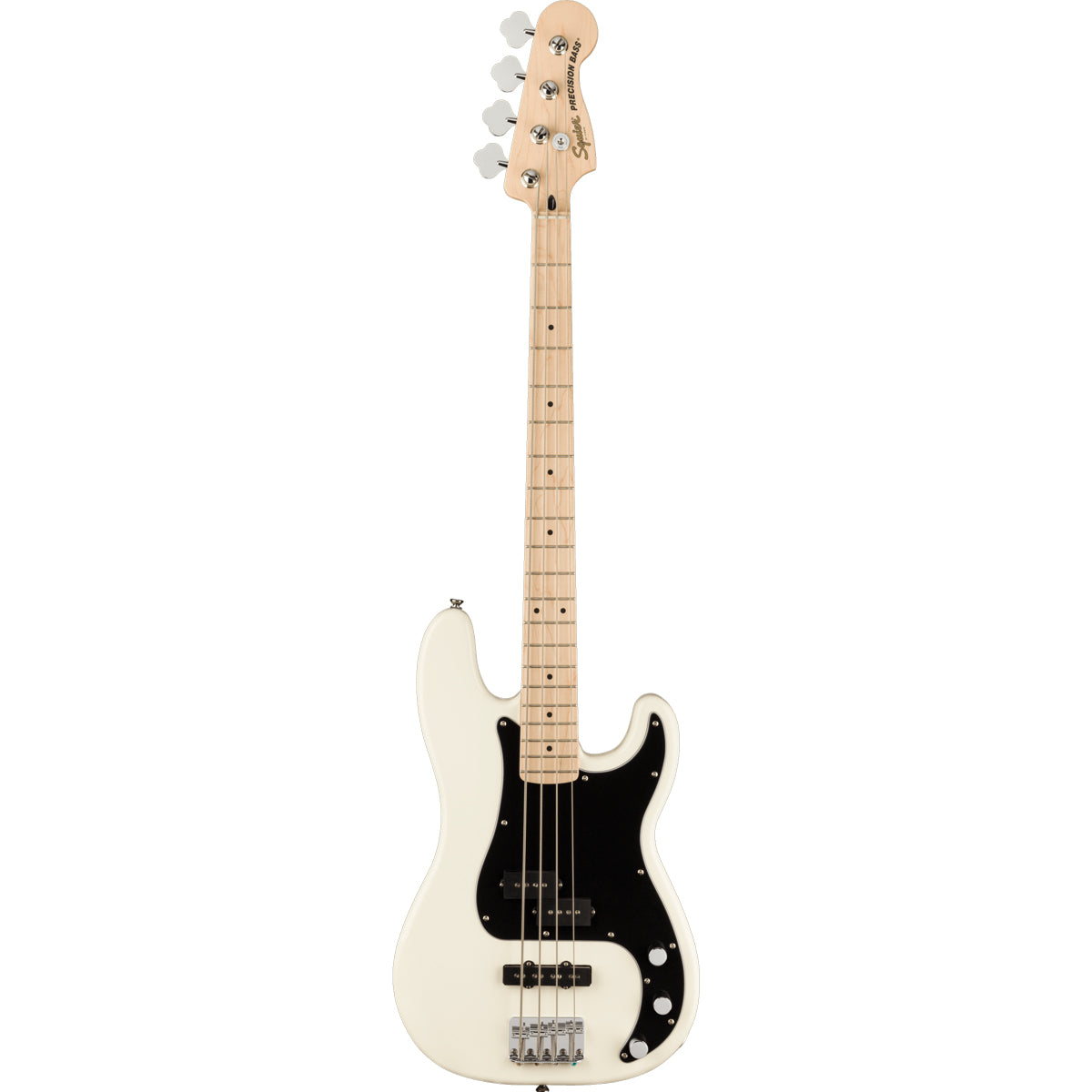 Squier Affinity Series Precision Bass PJ, Maple Fingerboard, Black Pickguard - Olympic White