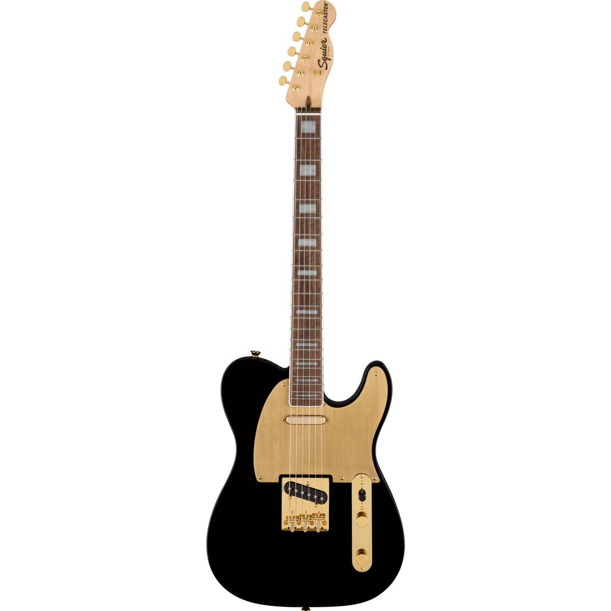 Squier 40th Anniversary Telecaster, Gold Edition, Laurel Fingerboard, Gold Anodized Pickguard - Black