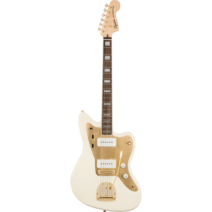 Squier 40th Anniversary Jazzmaster, Gold Edition, Laurel Fingerboard, Gold Anodized Pickguard - Olympic White