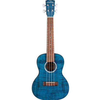 Cordoba 15CFM Exotic Flamed Mahogany Concert Ukulele - Sapphire Blue